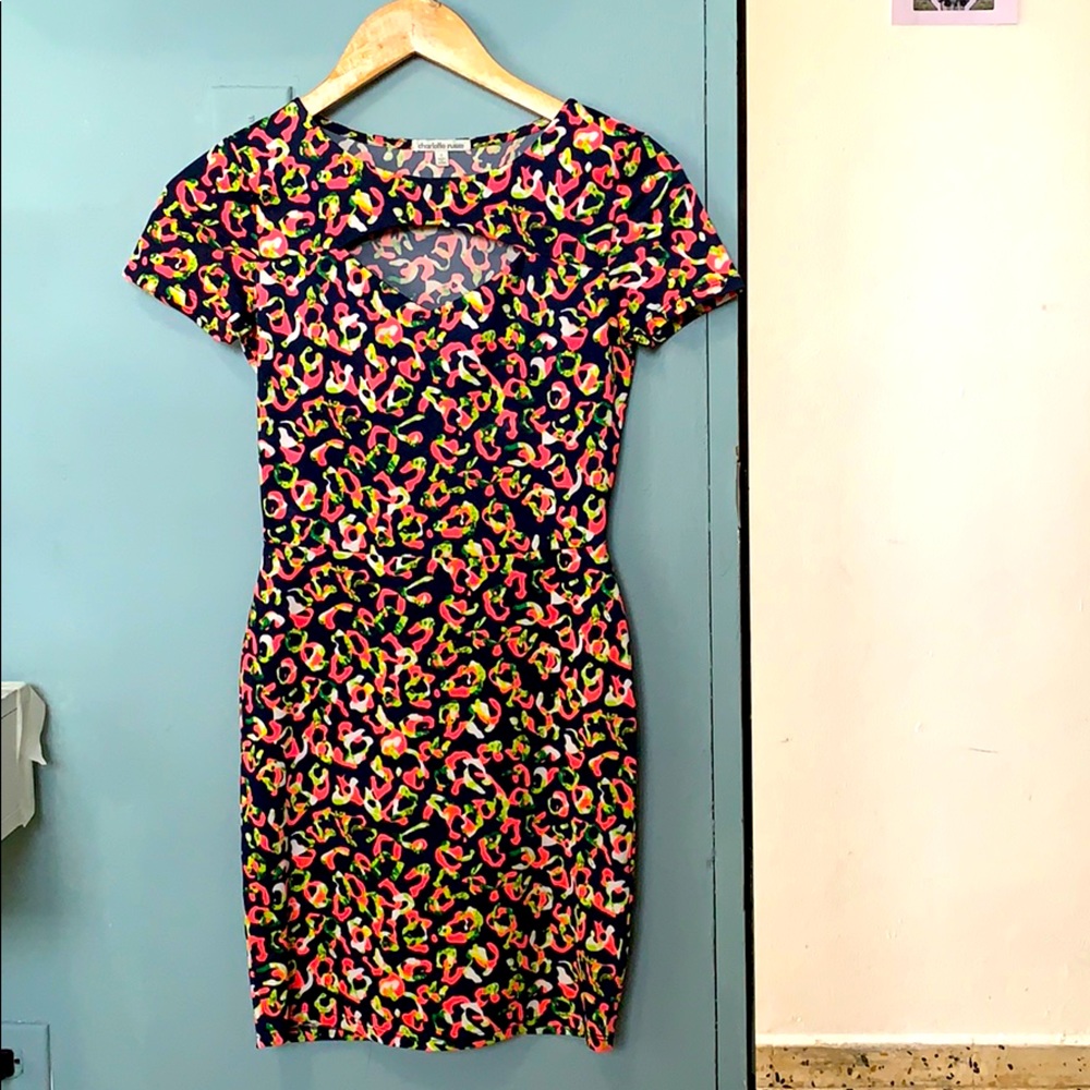 Vintage Neon inspired short dress